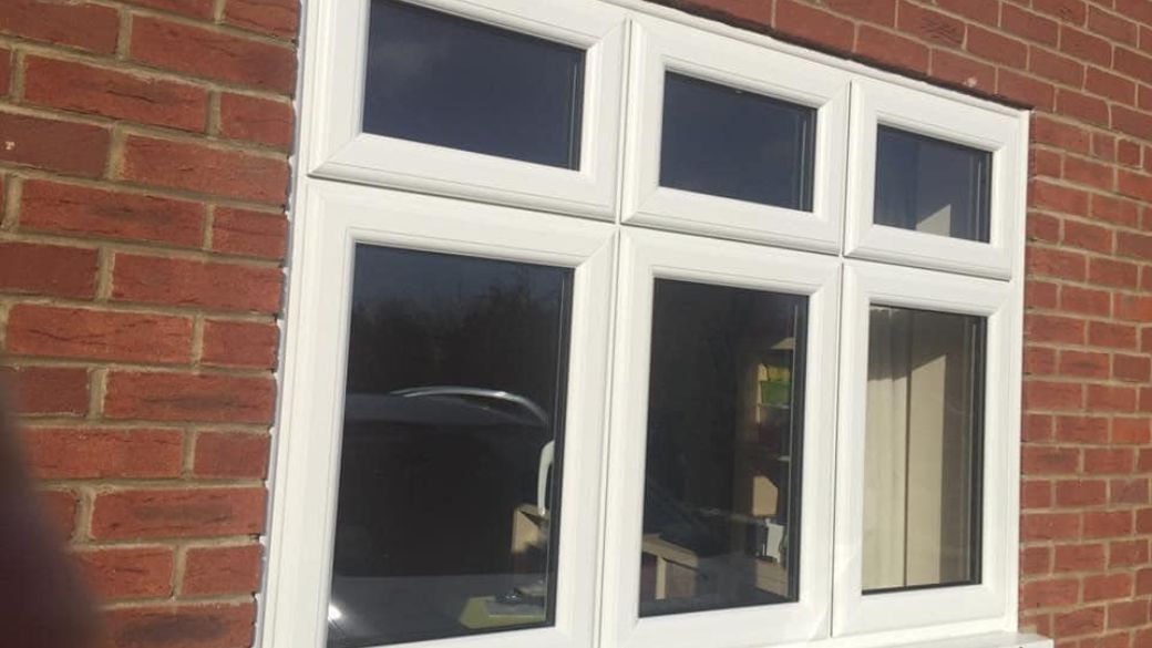 Smart, modern white window installation